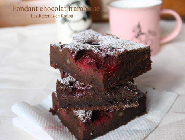 fondant au chocolat framboises